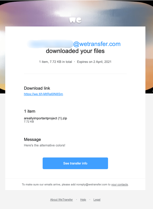 How do I send a link transfer? – WeTransfer Support