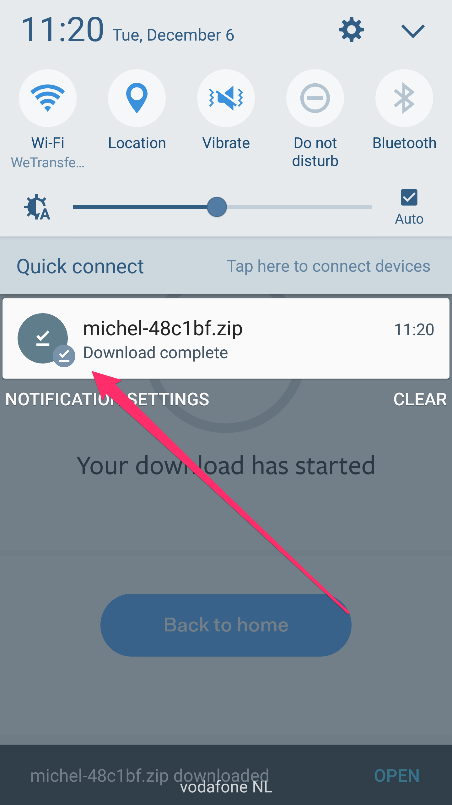 Downloading .zip files on your Android phone or tablet – WeTransfer Support